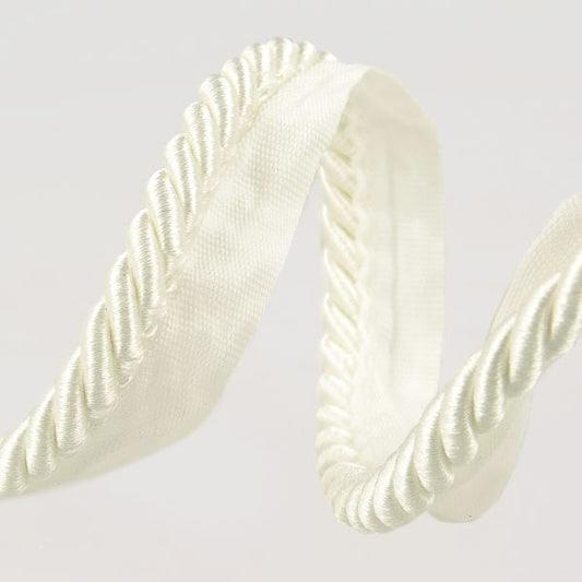 Cushion Trimming Cord, Flanged Twist Piping Cord - Antique White