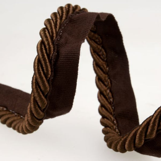 Cushion Trimming Cord, Flanged Twist Piping Cord - Brown