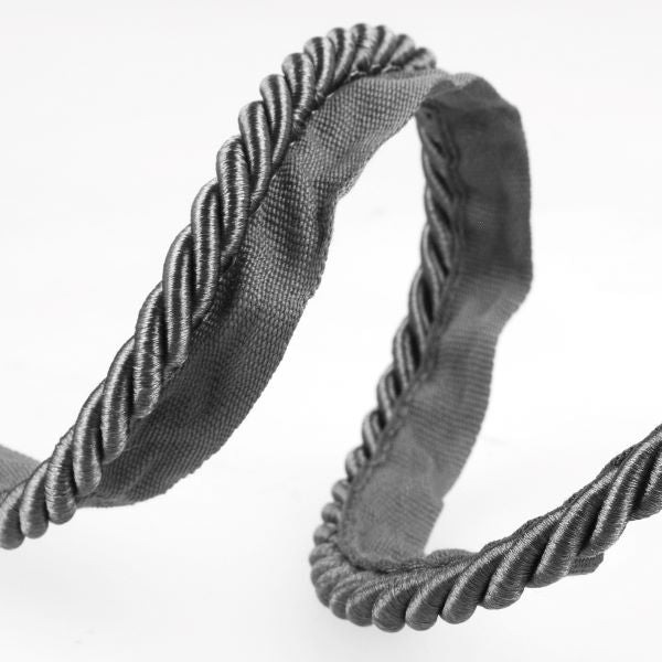 Cushion Trimming Cord, Flanged Twist Piping Cord - Slate Grey