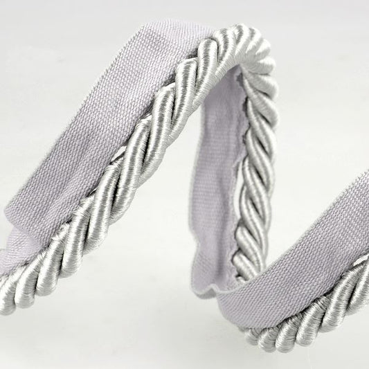 Cushion Trimming Cord, Flanged Twist Piping Cord - Light Grey