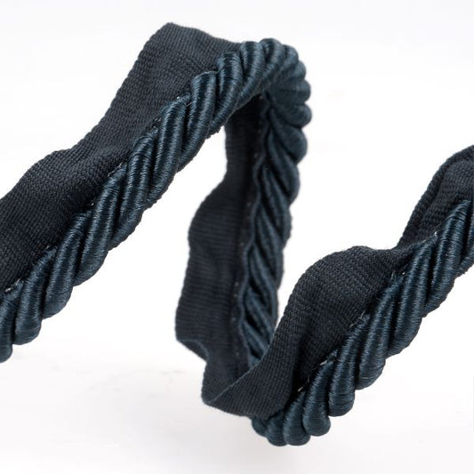Cushion Trimming Cord, Flanged Twist Piping Cord - Navy Blue