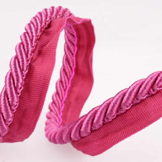 Cushion Trimming Cord, Flanged Twist Piping Cord - Fuchsia Pink