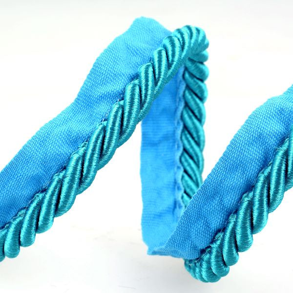 Cushion Trimming Cord, Flanged Twist Piping Cord - Turquoise