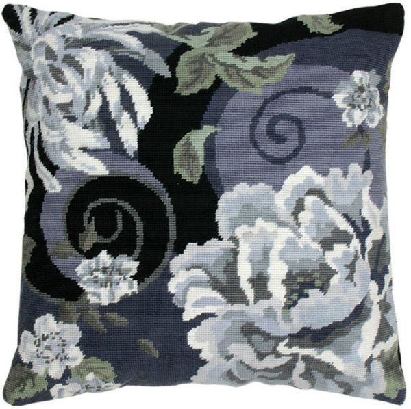 Floral Swirl Tapestry Kit, Black - Anchor ALR02