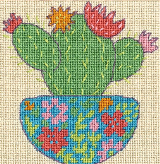 Flowering Cactus Needlepoint Tapestry Kit - Dimensions D71-07248