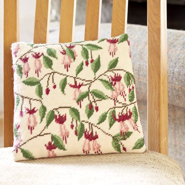 Fuchsia Tapestry Kit, Herb Pillow - Cleopatra's Needle