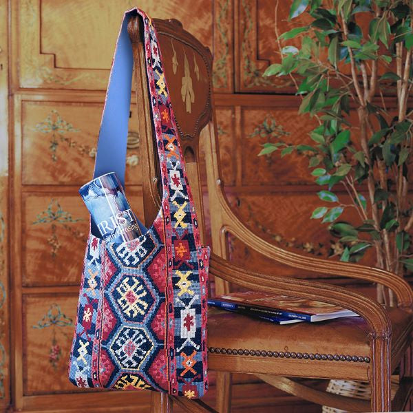 Bergama Shoulder Bag Tapestry Kit, Needlepoint Kit - Glorafilia