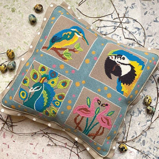 Beautiful Birds Tapestry Kit, Needlepoint Kit - Glorafilia