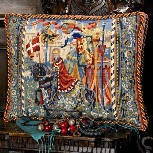 King Arthur Tapestry Kit, Needlepoint Kit - Glorafilia