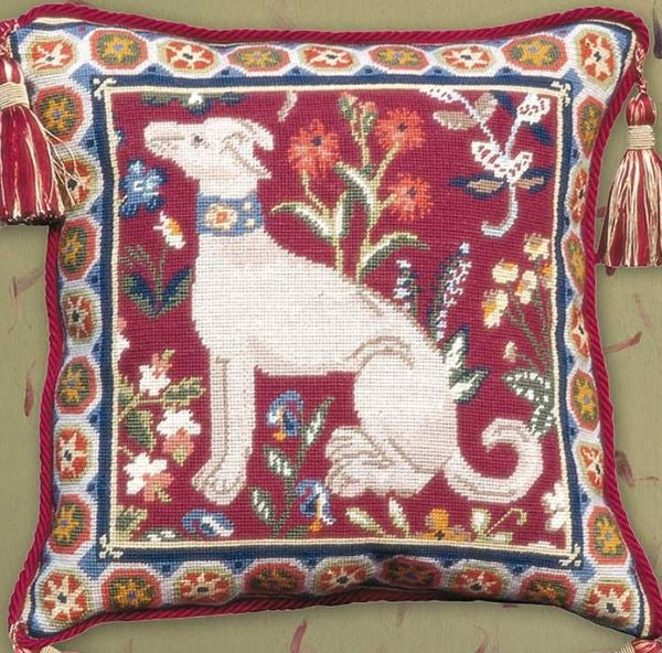 Medieval Dog Tapestry Kit, Needlepoint Kit - Glorafilia