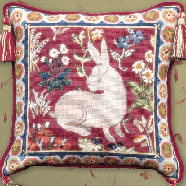 Medieval Rabbit Tapestry Kit, Needlepoint Kit - Glorafilia