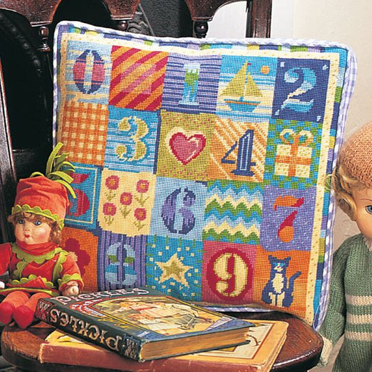 Numbers Tapestry Kit, Needlepoint Kit - Glorafilia