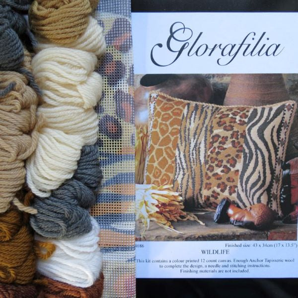 Wildlife Tapestry Kit, Needlepoint Kit - Glorafilia