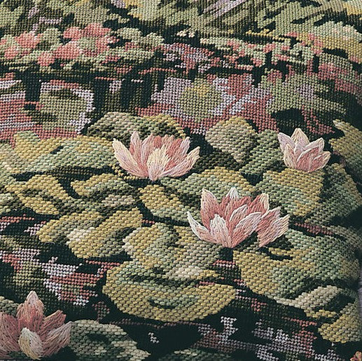 Waterlilies Tapestry Kit, Needlepoint Kit - Glorafilia