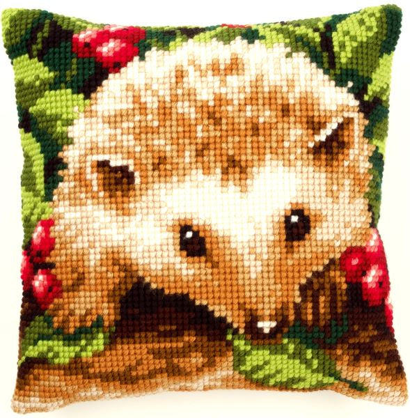 Hedgehog with Berries CROSS STITCH TAPESTRY Kit, Vervaco PN-0146403