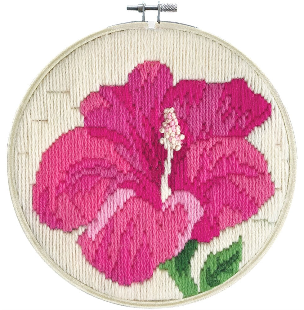 Hibiscus Blush Long Stitch Kit - Needleart World