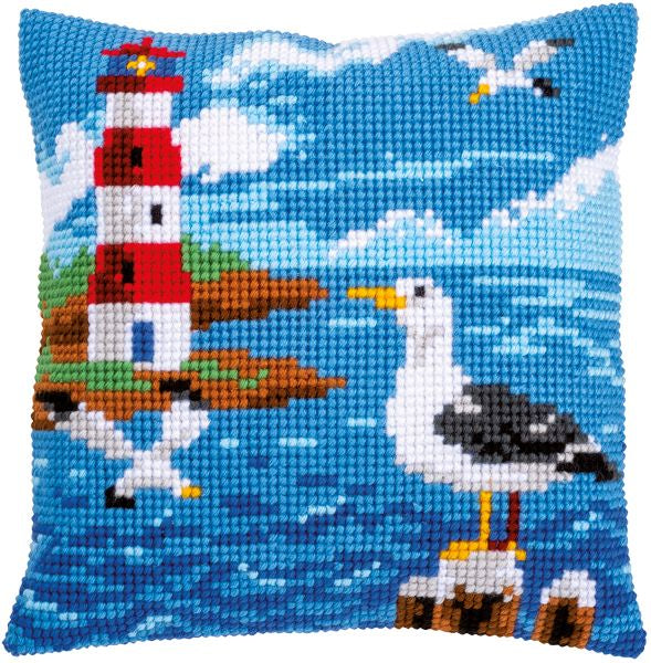 Lighthouse and Seagulls CROSS STITCH TAPESTRY Kit, Vervaco PN-0158364