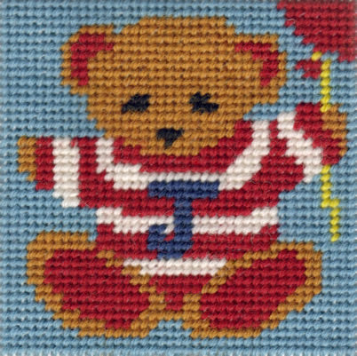Mini Ted Starter Tapestry Kit - One Off Needlework – Tapestry Kits UK
