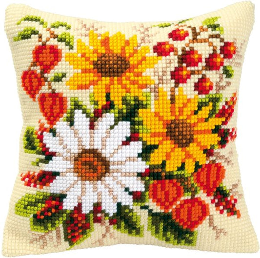 Mixed Autumn Flowers CROSS STITCH TAPESTRY Kit, Vervaco PN-0008757