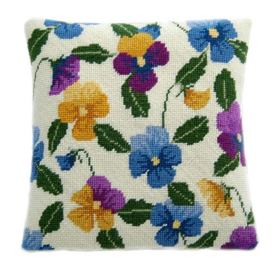 Pansy Garden Tapestry Kit, Herb Pillow - Cleopatra's Needle