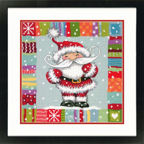 Patterned Santa Tapestry Kit - Dimensions Needlepoint