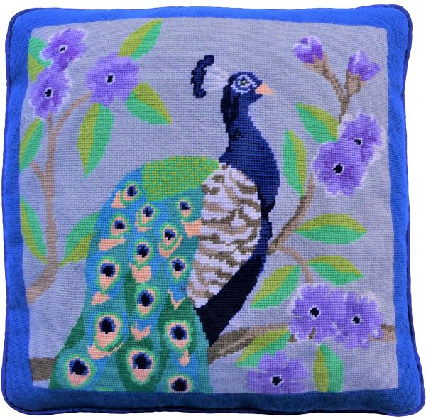 Peacock Tapestry Kit, Needlepoint Kit - Heirloom Needlecraft