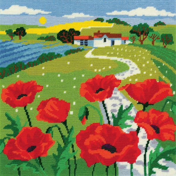 Landscape Craft Kit Poppy Landscape Tapestry Kit - Heritage Crafts – Tapestry Kits UK