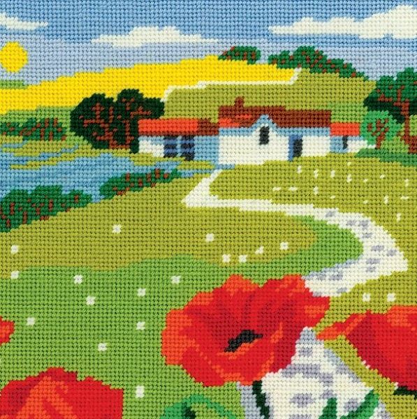 Landscape Craft Kit Poppy Landscape Tapestry Kit - Heritage Crafts – Tapestry Kits UK