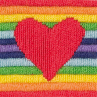 Rainbow Heart Long Stitch Kit - Anchor 1st Kit