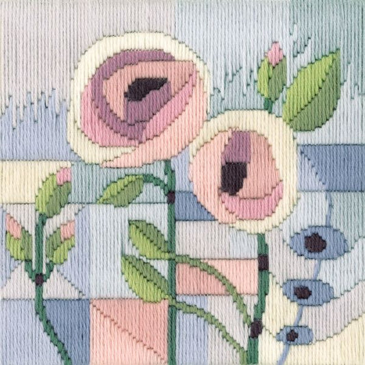 Rose Trellis Long Stitch Kit - Derwentwater Designs