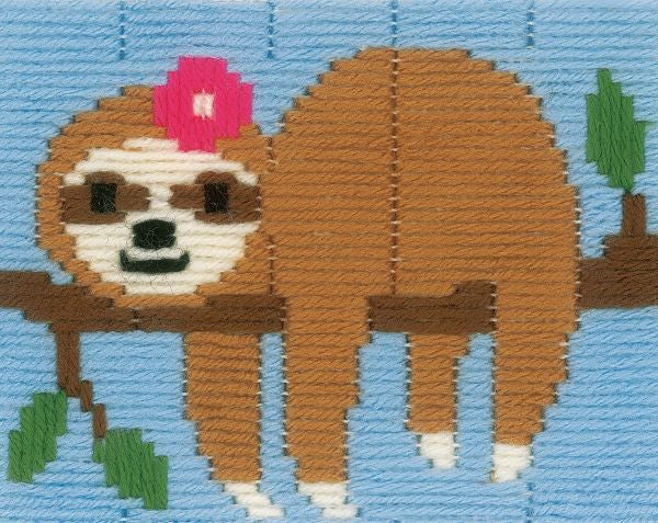 Sloth Drawing Kit Sloth Long Stitch Kit - Vervaco – Tapestry Kits UK