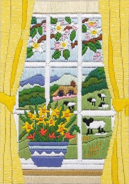 Spring Through the Window Long Stitch Kit - Anchor