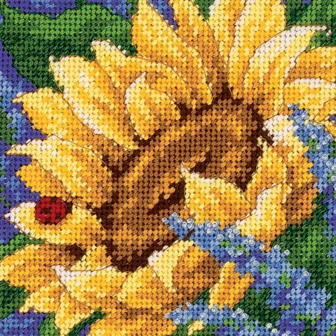 Sunflower and Ladybug Needlepoint Tapestry Kit - Dimensions D17066