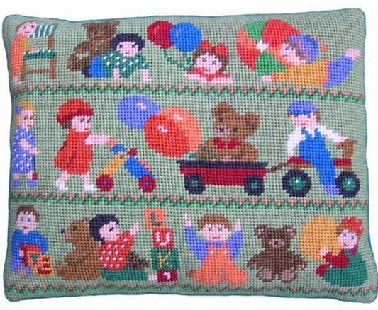 Toddlers at Play Needlepoint Tapestry Kit - The Fei Collection
