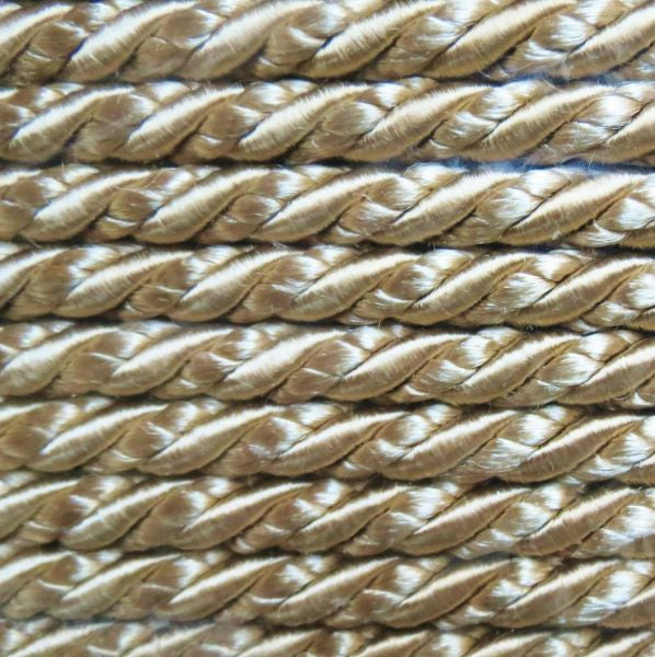 Cushion Trimming Cord, Cambridge Twist Piping Cord - Gold 8mm