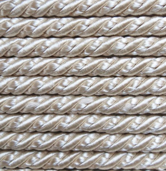 Cushion Trimming Cord, Cambridge Twist Piping Cord - Ivory 8mm