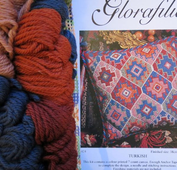 Turkish Kelim Tapestry Kit, Needlepoint Kit - Glorafilia