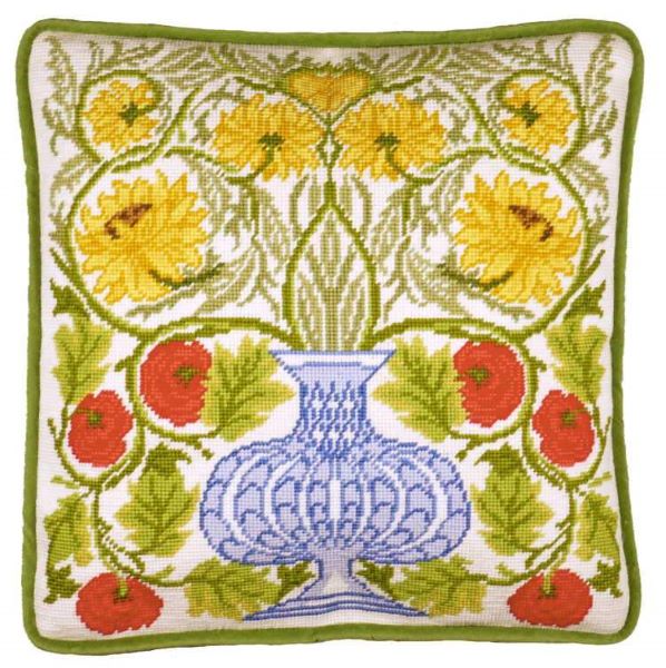 William Morris Vase of Roses Tapestry Kit - Bothy Threads