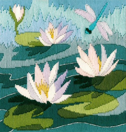 Water Lilies Long Stitch Kit - Derwentwater Designs