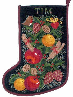 Winter Garland Stocking Tapestry Kit - One Off Needlework