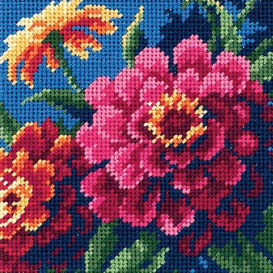 Zinnias Needlepoint Tapestry Kit - Dimensions D07213