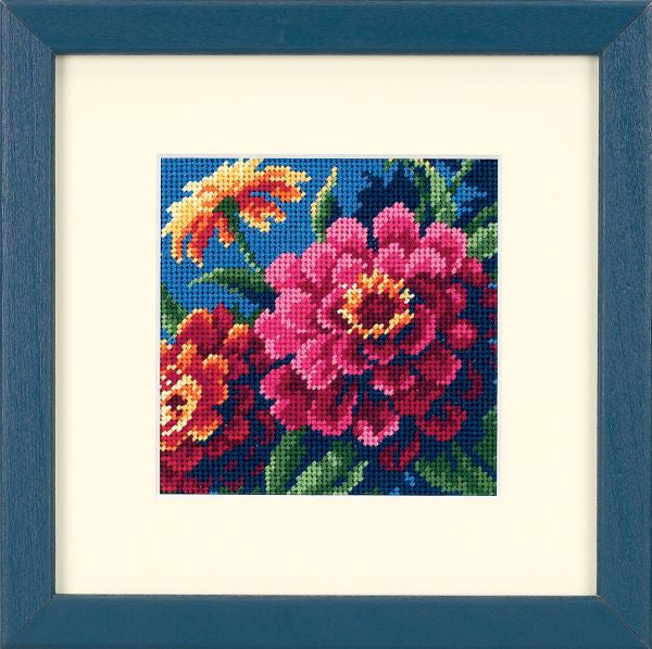 Zinnias Needlepoint Tapestry Kit - Dimensions D07213